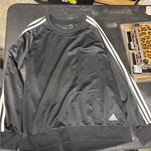 Adidas Black Mesh Crewneck Sweater